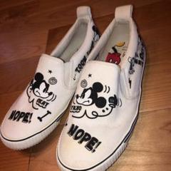 ZARAキッズスリッポンスニーカー靴ディズニーミッキー23.5cm36-37