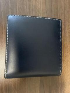 万双 ブライドル 二つ折り財布（小銭入付）ネイビー
