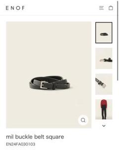 ENOF イナフ　ミルバックルベルトスクエア　レザーベルト mil buckle belt2.5 – ENOF