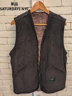 新品【SATURDAYS NYC】リバーシブルコーデュロイボアベストのサムネイル