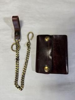 addict clothes 三つ折り財布 真鍮ウォレットチェーン　セット販売 addict clothes 三つ折り財布 真鍮ウォレットチェーンセット販売
