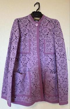 GUCCI レース ノーカラージャケット パープル GUCCI レース ノーカラージャケット パープル - メルカリ