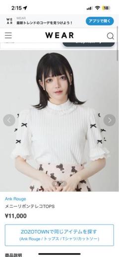 Ank Rouge リボン付きハイネック半袖トップス