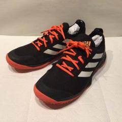 【ほぼ未使用】adidas テニスシューズ 黒/赤　27.5　バリケード6 AC 希少】アディダス メンズテニスシューズ バリケード6 ブラック