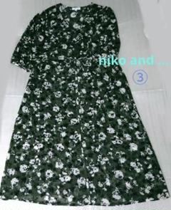 週末限定❗️【訳あり】niko and… 前開きシアーロングワンピース グリーン
