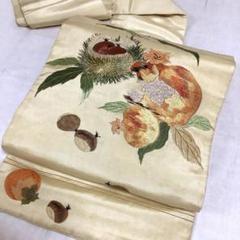 【彦兵衛mini】おすすめ！正絹長襦袢〜ライトベージュに折り鶴〜 彦兵衛mini】おすすめ！正絹長襦袢〜ライトベージュに折り鶴〜