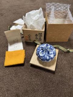 茶道具　平安　三浦竹泉造　交趾算木　箸瓶　共布共箱　V　R5491 茶道具 平安 三浦竹泉造 交趾算木 箸瓶 共布共箱 V R5491 陶芸