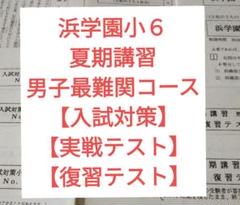 浜学園小6 夏期講習 男子最難関コース 3科目 入試対策 実戦