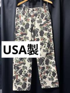 USA製　迷彩柄 コットン ワークパンツ　カモフラ