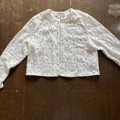 MACPHEE ホワイト レースカーディガン サイズ36