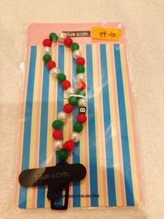 blue corn カラフルビーズストラップ かわいい