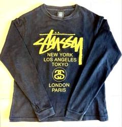 STUSSY トレーナー ベロア 光沢 ロンＴ ストリート 短丈 archive STUSSY トレーナー ベロア 光沢 ロンT ストリート 短丈 archive