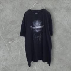 【k7796】希少USA古着00sナイキスウッシュロゴプリント半袖Tシャツバスケ