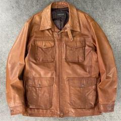 古着 一点物 本革 レザー ライダース ジャケット ブルゾン ヴィンテージ L