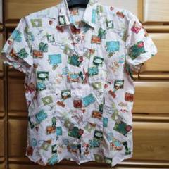 美品 マドモアゼルノンノン 半袖シャツ リネン 柄シャツ くま ダイビング 美品 マドモアゼルノンノン 半袖シャツ リネン 柄シャツ くま