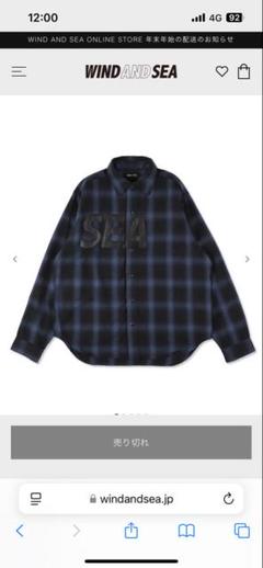 値下げ！WIND AND SEA Ombre Plaid Nel Shirt！