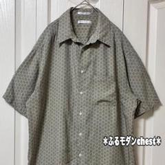 【大きいサイズ】GEOFFREY BEENE ヴィンテージ　半袖シャツ　柄シャツ