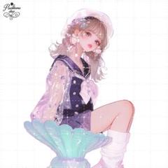 (NO.219)人物ステッカー 女の子ステッカー コラージュ素材