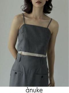 anuke アンヌーク カットオフツイルビスチェ ànuke - Cutoff Twill Bustier / カットオフツイルビスチェ