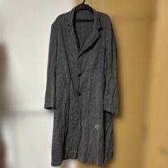 vintage ショップコート ごま塩 前面ポケット付き - メルカリ