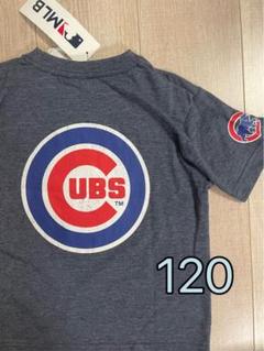 MLB カブス ビッグロゴ バックプリント Tシャツ 半袖 ネイビー 120