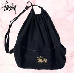 old stussy outer gear ナップサック　白タグ　グリーン STUSSY(ステューシー) / 90s/OLD STUSSY/ナイロンナップサック