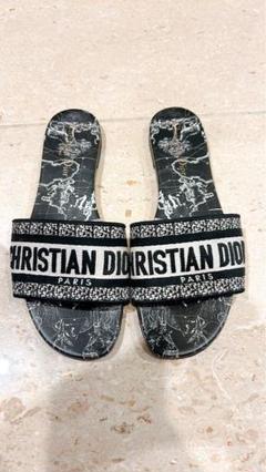 Christian Dior サンダル 黒 DWAY地図柄 Christian Dior サンダル 黒 DWAY地図柄 Christian Dior