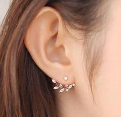 バックキャッチピアス リーフ シルバー
