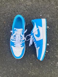 ジョーダン1 unc スパイク カスタムクリーツ unc-jordan-1-retro-cleats-