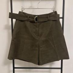 FRAY I.D ショートパンツ センタープレス ベルト付 スエード