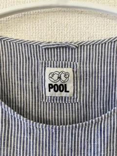 POOL いろいろの服 IDEE 麻 リネン Aラインワンピース ストライプ