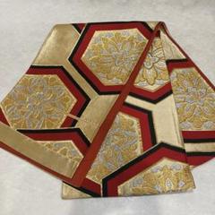 【美品】袋帯 振袖 正絹 亀甲華文 七宝華文 アイボリー×金 楽天市場】袋帯 振袖用 帯 成人式 シルバー 変わり七宝 華紋 廣