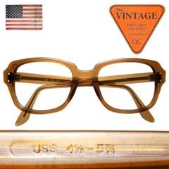 良品60's~70's USAヴィンテージ眼鏡 肉厚 USSアメリカミリタリーのサムネイル