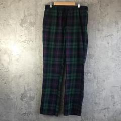 A4604古着　パジャマパンツ　チェック　緑　紺　赤　黒　90s Y2K