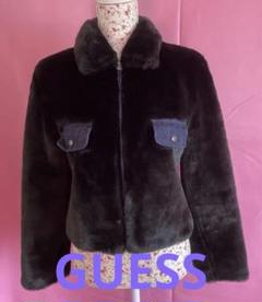 デニムが可愛い❣️guessゲス ジッパーふわふわファージャケット 