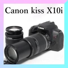 ✨Wi-Fiスマホ接続✨CANON KISS 10✨ダブルレンズ✨4K動画OK 初心者おすすめ✨高画質✨Wi-Fi転送✨CANON KISS X10i Wレンズ