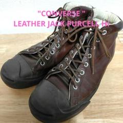 ★CONVERSE★レザー ジャックパーセル ハイカット ブラウン 27cmのサムネイル