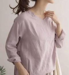 DOORS リネンバックタックプルオーバー PURPLE