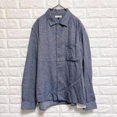 a.v.v HOMME コットン100% シャツ Mサイズ メンズ 長袖 青