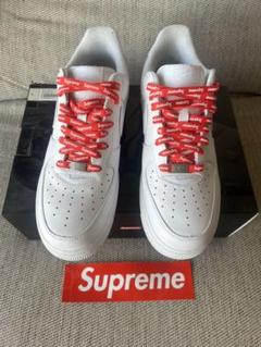 Supreme Air Force 1 ホワイト レッド靴ひも未使用白紐付き Supreme＆NIKE AIR FORCE 1 靴紐 シューレース｜Yahoo!フリマ