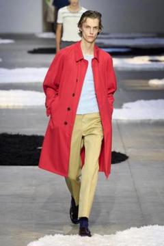 prada 00's archive leather coat red