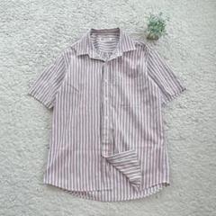 【KANGOL EXTRA COMFORT】ストライプ ボタンダウン半袖シャツ