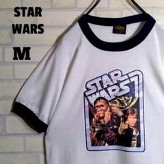 スターウォーズ★USA製 70s 復刻 リンガー Tシャツ 白 M ムービーT