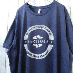 CANVAS SERTOMA ロゴ ビッグサイズ Tシャツ 紺系 2XL 古着
