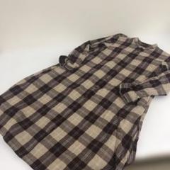 UNIQLO チェックシャツワンピース　長袖シャツロングワンピース　Lサイズ