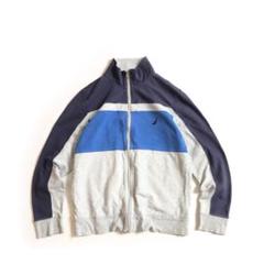 NAUTICA 00s フルジップ コットン パネル ジャケット マルチカラー
