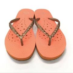 シャワーフロップス ビーチサンダル レディースサンダル オレンジ 22.5cm
