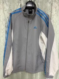adidas ジャージ グレー/ブルー
