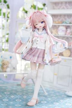 ディーラー様製 MDD MSD 制服 ピンク×ホワイト ディーラー 様製 BJDお洋服 MDD KUMAKO ピンク（Amazon.co.jp
