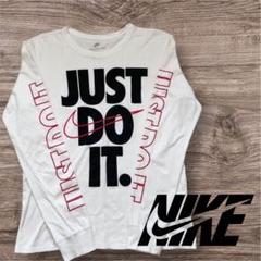 【美品】ナイキ　Nike JUST DO IT　ロンt 白 サイズM